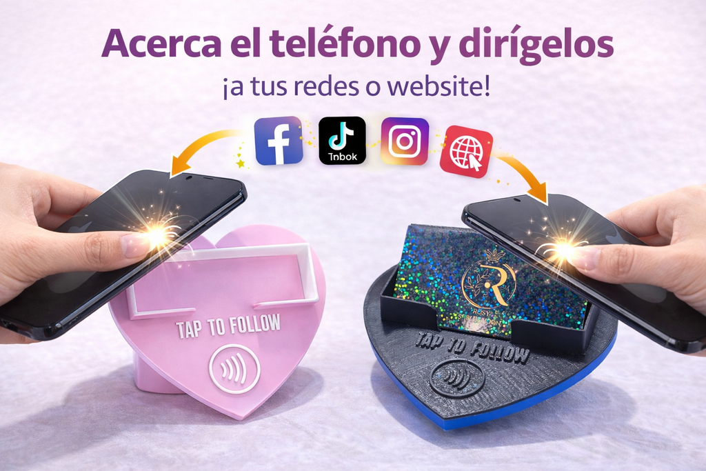 Portatarjetas Inteligente NFC – Tap to Follow