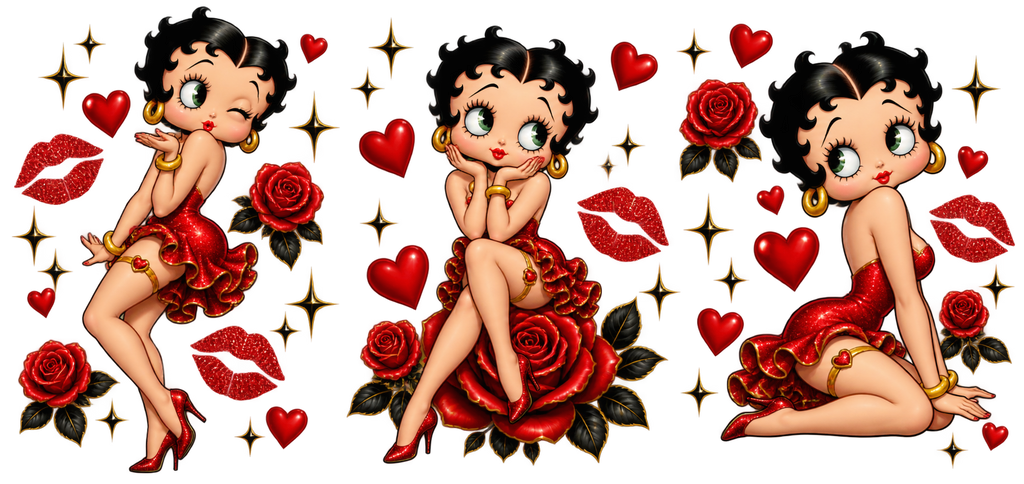 Glamour Retro para Vasos Snowglobe de 16 oz (Betty Boop)
