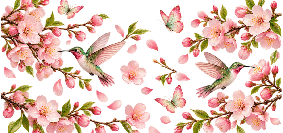 Primavera de Sakura para Snowglobe 16 oz (Árbol de cerezo)