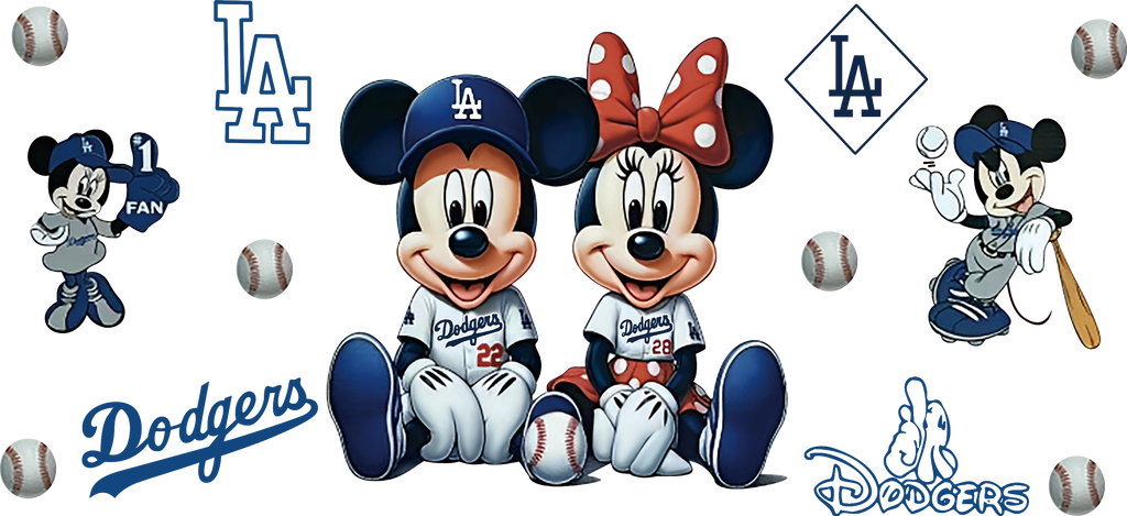 Pasión Azul de Béisbol para Vasos Snowglobe de 16 oz (LA Dodgers)