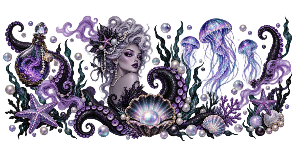 Magia del Océano Púrpura para Snowglobe 16 oz (Úrsula)