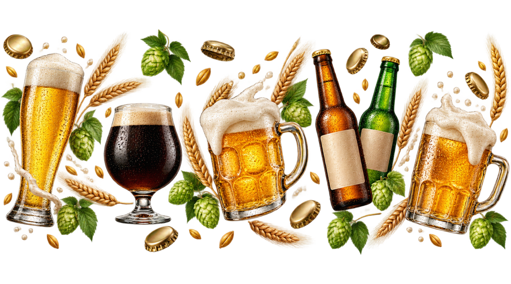 Brindis y Buena Vibra para Vasos Snowglobe de 16 oz (Cerveza)