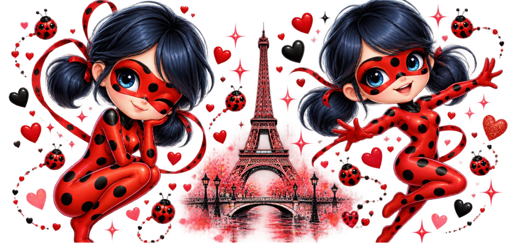 Aventura Roja y Negra para Snowglobe 16 oz (Ladybug)