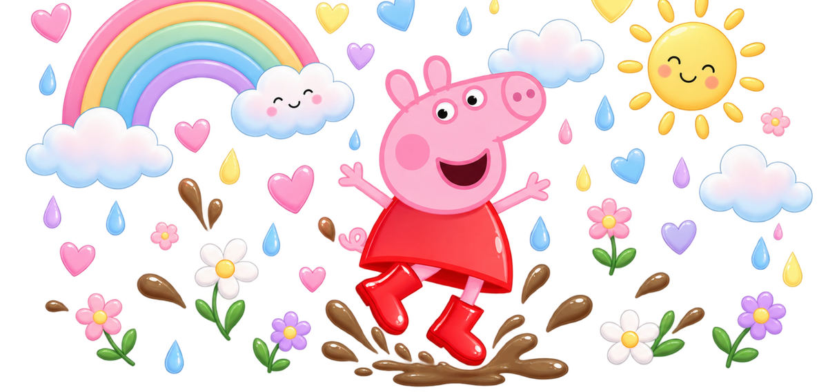 Aventuras de Cerditos para Snowglobe 16 oz (Peppa Pig)