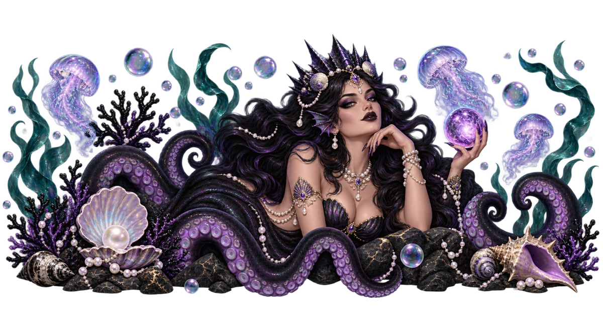Magia del Océano Púrpura para Snowglobe 16 oz (Úrsula)