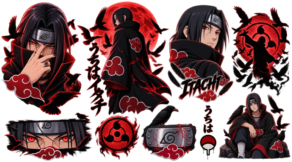 Ninja de la Luna Roja para Vasos Snowglobe de 16 oz (Itachi)