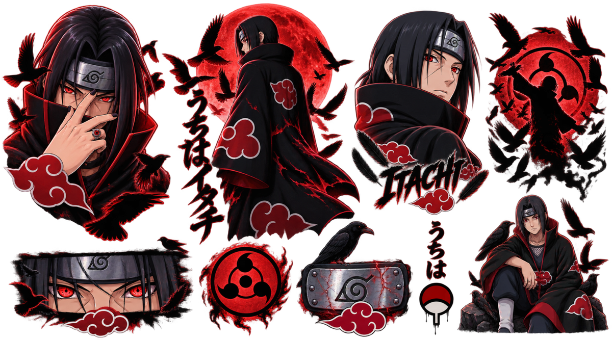 Ninja de la Luna Roja para Vasos Snowglobe de 16 oz (Itachi)