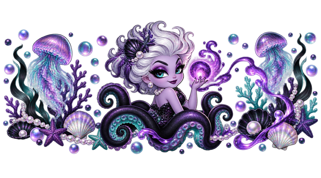 Magia del Océano Púrpura para Snowglobe 16 oz (Úrsula)
