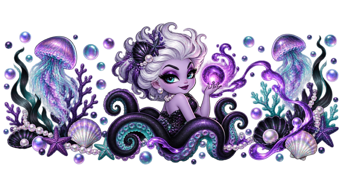 Magia del Océano Púrpura para Snowglobe 16 oz (Úrsula)
