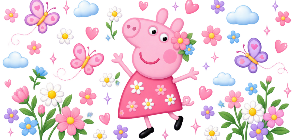 Aventuras de Cerditos para Snowglobe 16 oz (Peppa Pig)