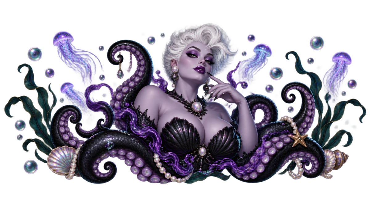 Magia del Océano Púrpura para Snowglobe 16 oz (Úrsula)