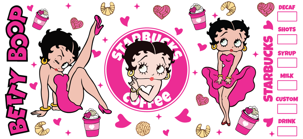 Glamour Retro para Vasos Snowglobe de 16 oz (Betty Boop)