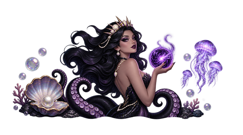 Magia del Océano Púrpura para Snowglobe 16 oz (Úrsula)