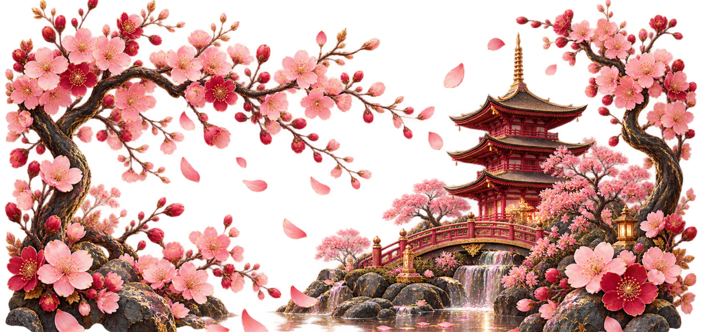 Primavera de Sakura para Snowglobe 16 oz (Árbol de cerezo)