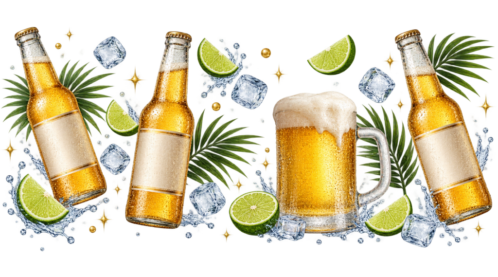 Brindis y Buena Vibra para Vasos Snowglobe de 16 oz (Cerveza)