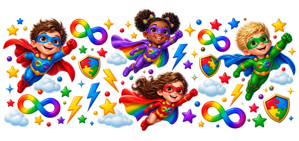 Colores de la Neurodiversidad para Snowglobe 16 oz (Autismo)