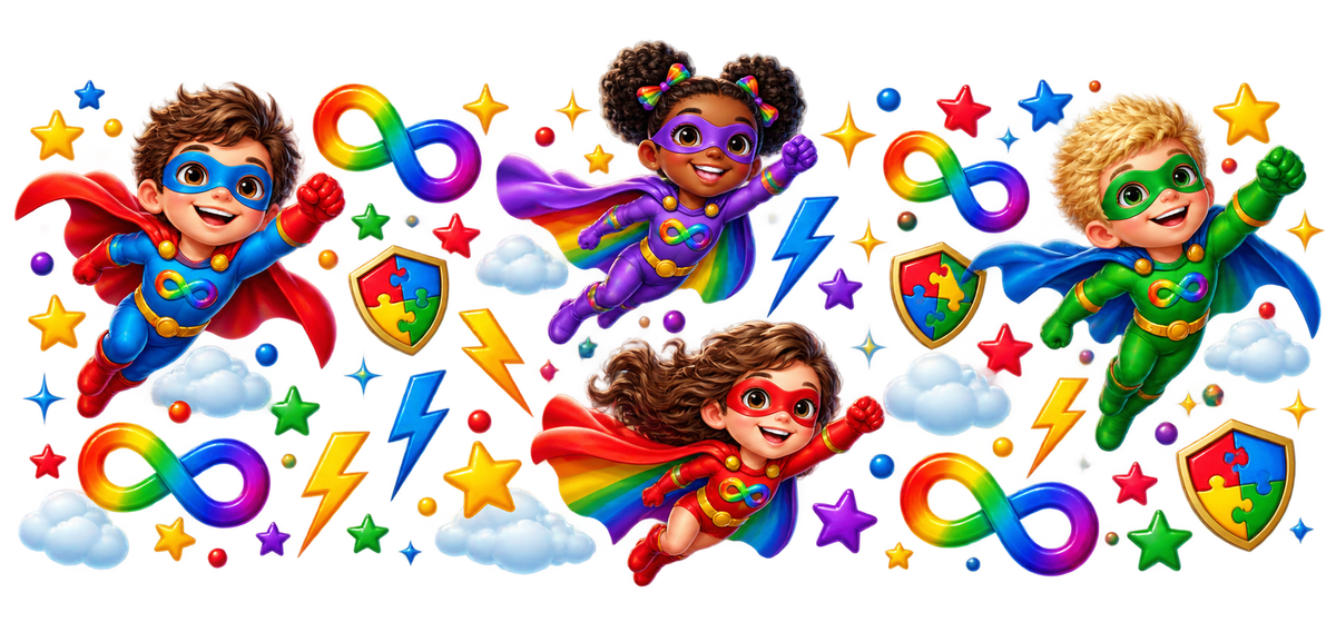 Colores de la Neurodiversidad para Snowglobe 16 oz (Autismo)