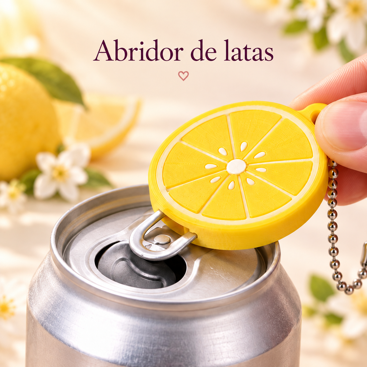 Abridor de latas — Rodaja de limón