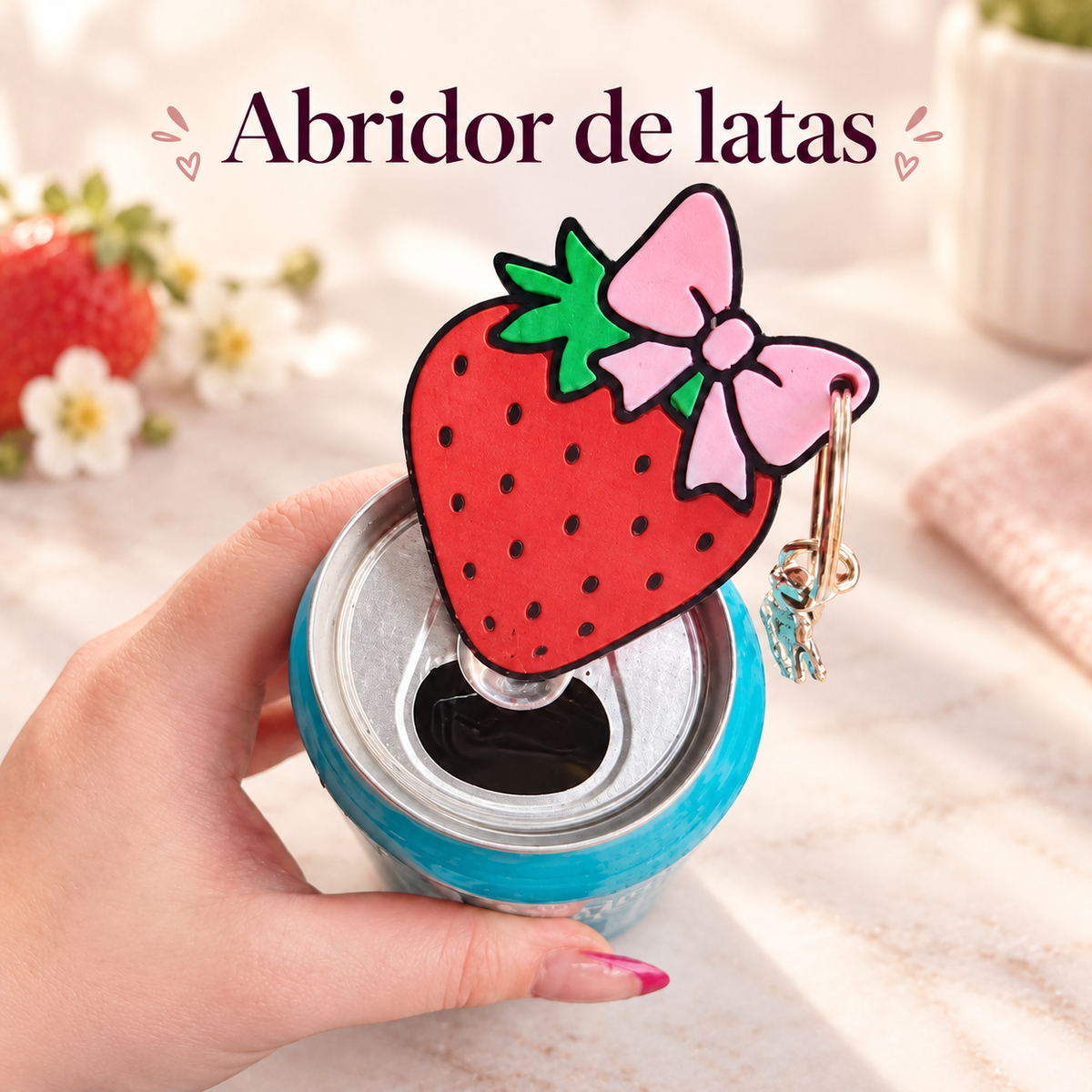 Abridor de latas — Fresa con moño
