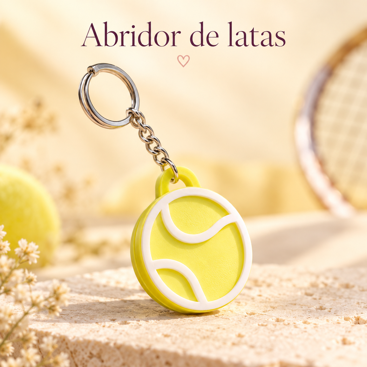 Abridor de latas — Pelota de tenis amarilla