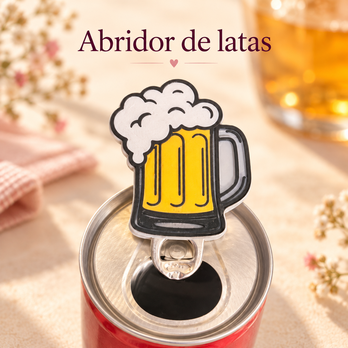 Abridor de latas — Jarra de cerveza