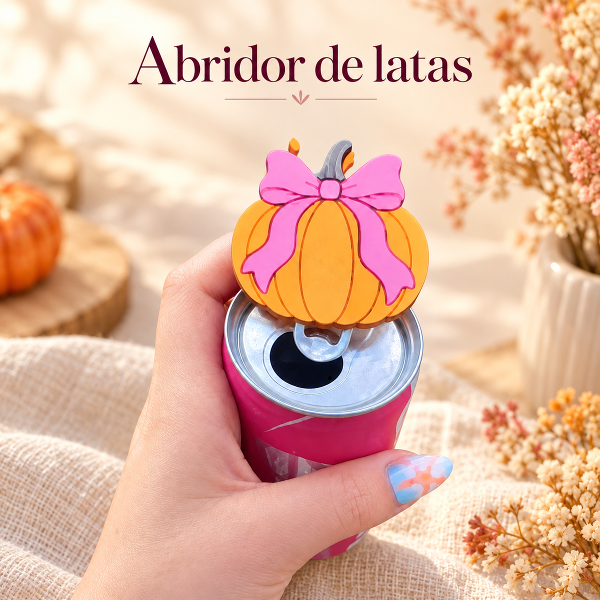 Abridor de latas — Calabaza con moño