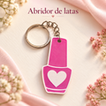 Abridor de latas — Frasco de esmalte con corazón