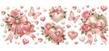 Amor y Brillos para Snowglobe 16 oz (Corazones)