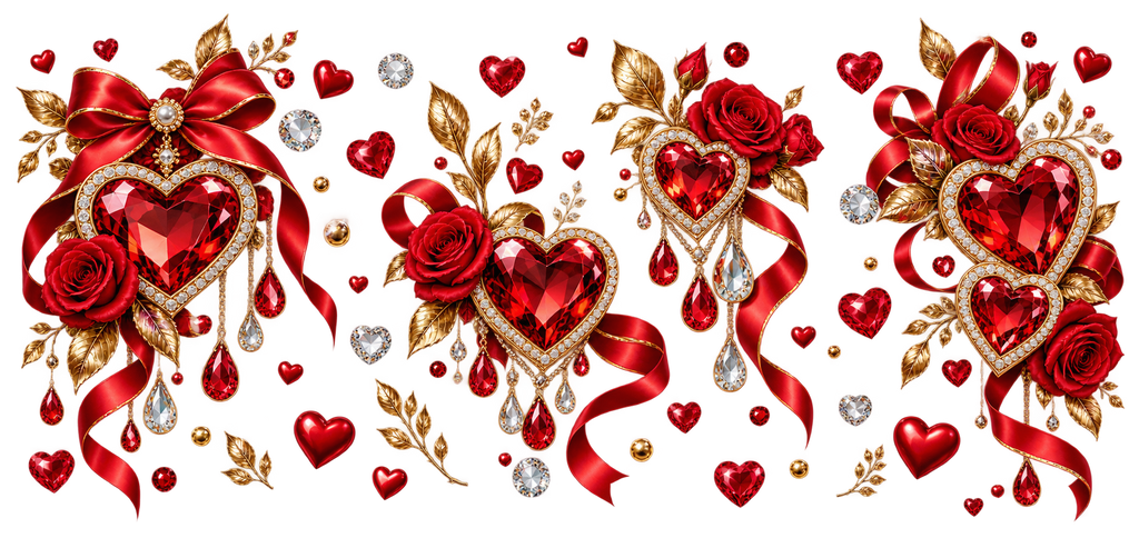Amor y Brillos para Snowglobe 16 oz (Corazones)