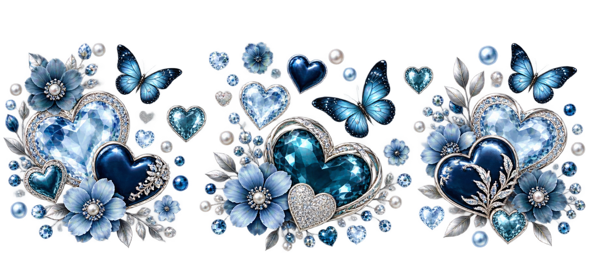 Amor y Brillos para Snowglobe 16 oz (Corazones)