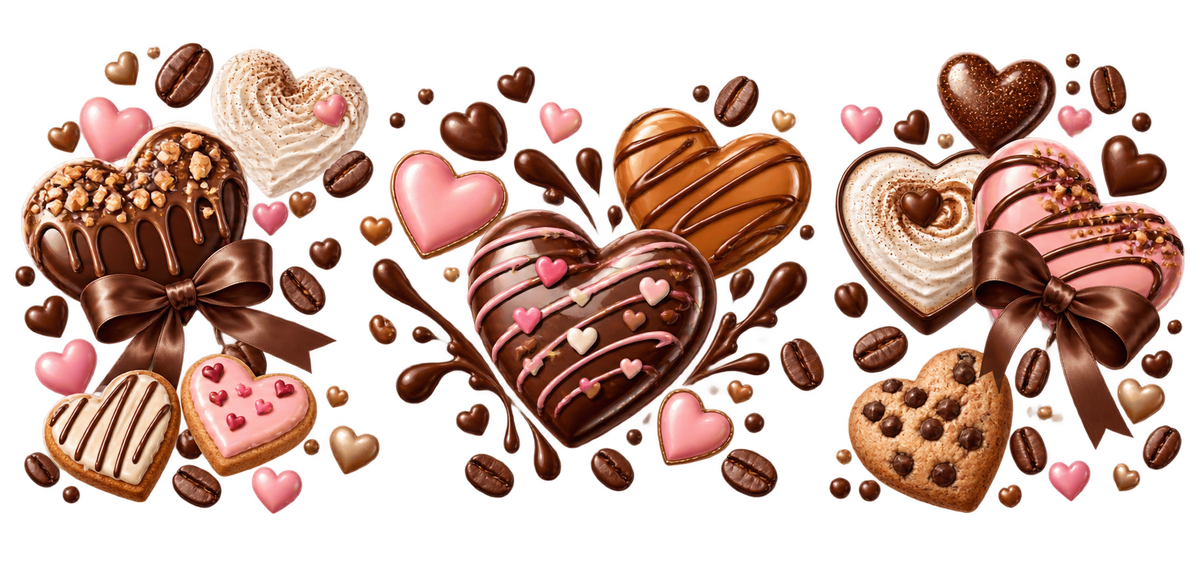 Amor y Brillos para Snowglobe 16 oz (Corazones)
