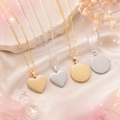 Collar Personalizado de Acero Inoxidable con Grabado Láser – Corazón o Círculo