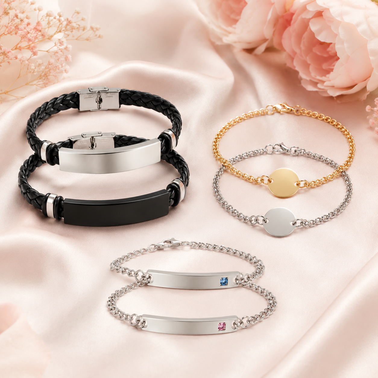 Pulsera Personalizada con Grabado Láser – Elige tu Estilo