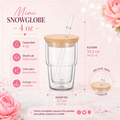 Mini Vaso Snowglobe Personalizado 4 oz