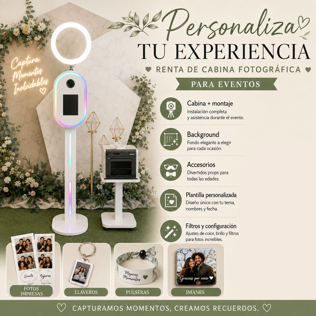 Renta de Cabina Fotográfica Personalizada para Eventos