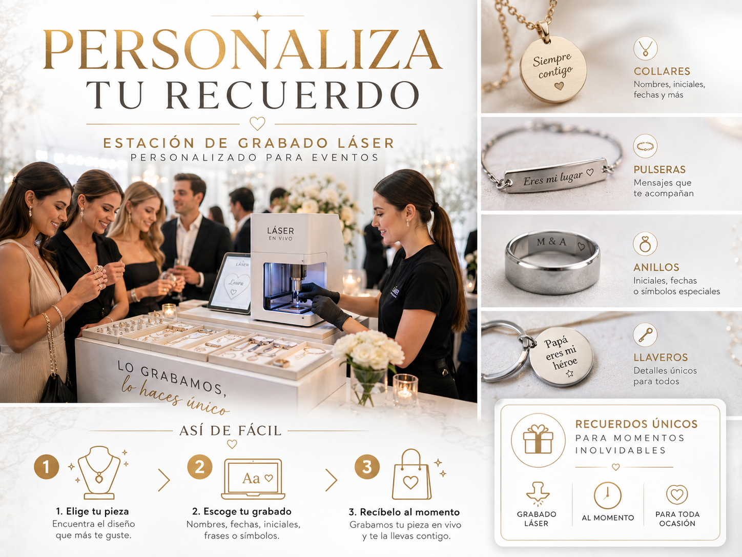 Estación de Grabado Láser Personalizado para Eventos