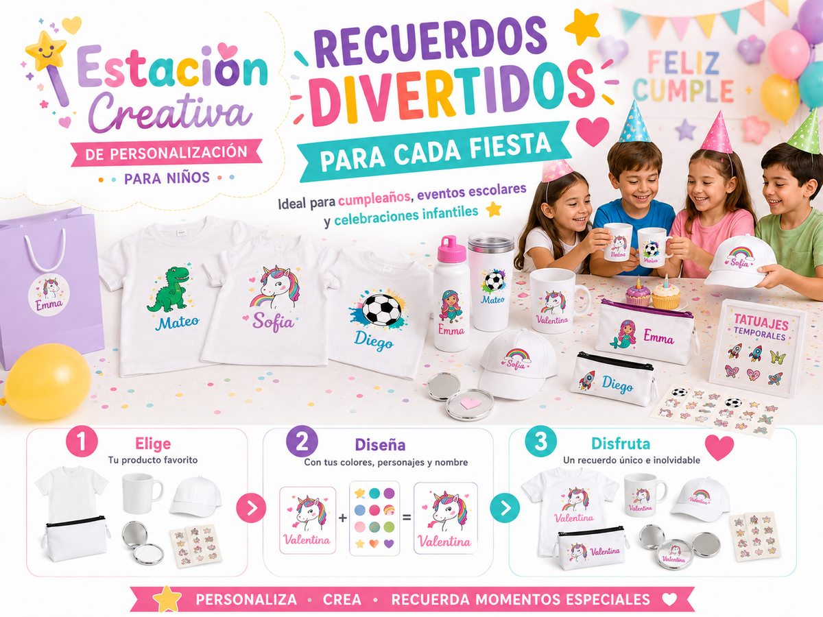 Estación Creativa de Personalización para Niños