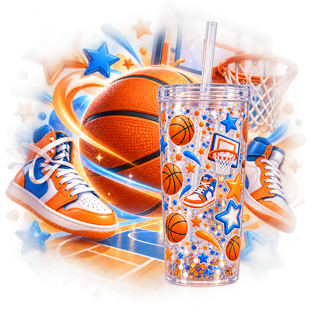 Energía de Baloncesto para Vasos Snowglobe de 16 oz (basketball)