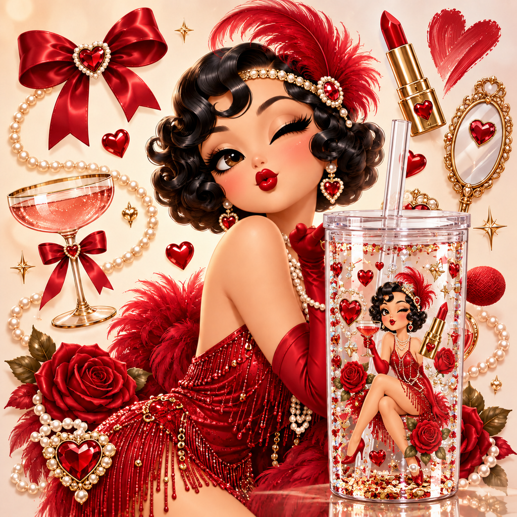 Glamour Retro para Vasos Snowglobe de 16 oz (Betty Boop)