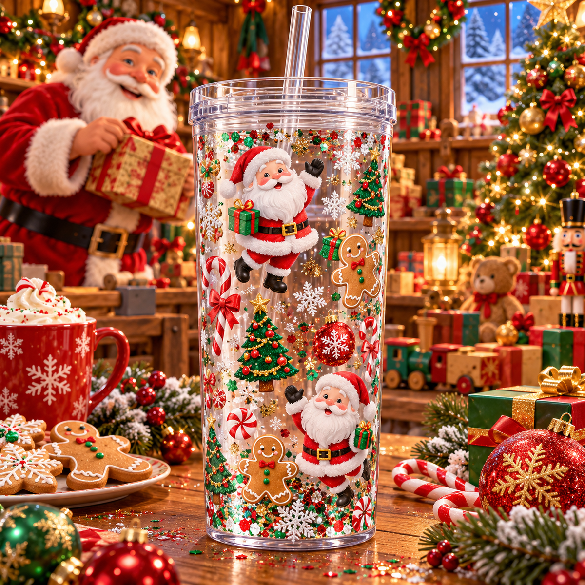 Magia de Navidad para Vasos Snowglobe de 16 oz (Christmas)