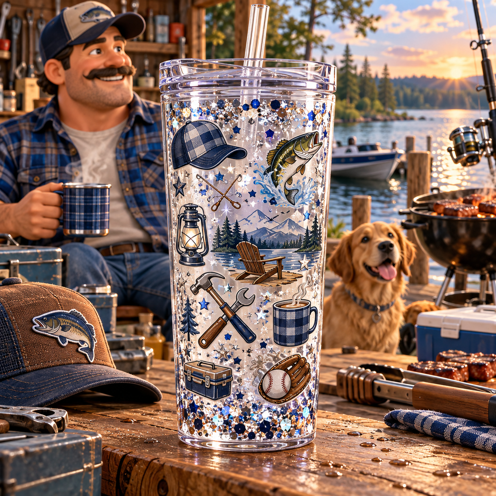 El Mejor Papá para Vasos Snowglobe de 16 oz (Dad)