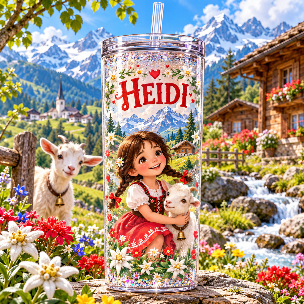 Aventuras en la Montaña para Vasos Snowglobe de 16 oz (Heidi)