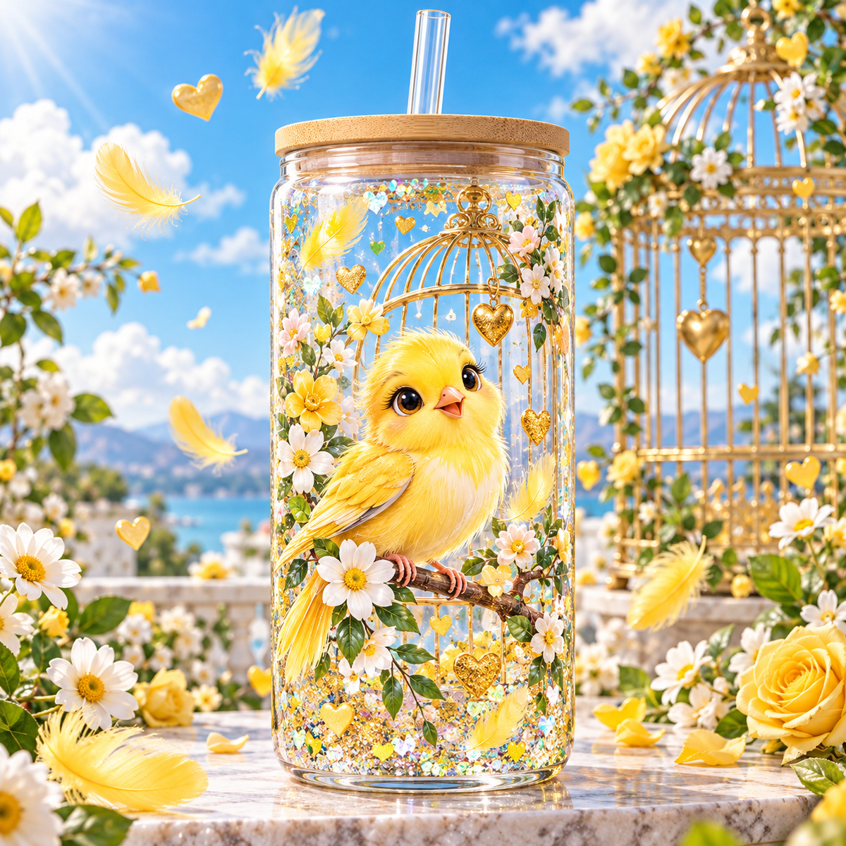 Pajarito Travieso para Snowglobe 16 oz (Piolín)