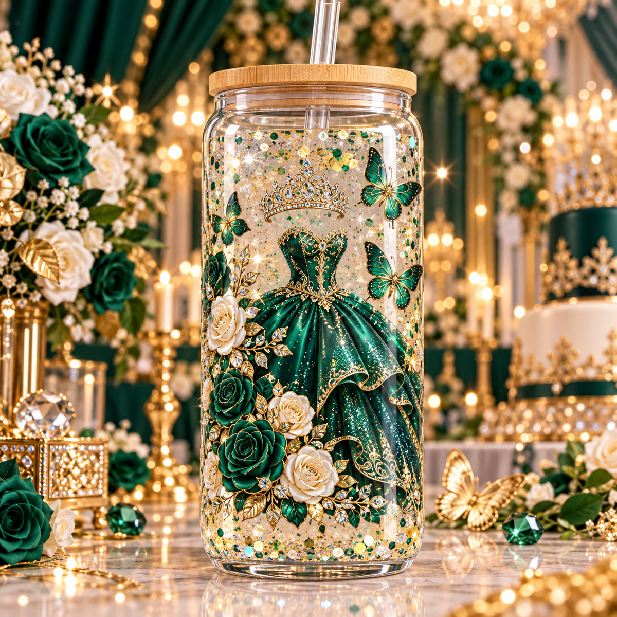 Sueños de Quinceañera para Snowglobe 16 oz (Quince)