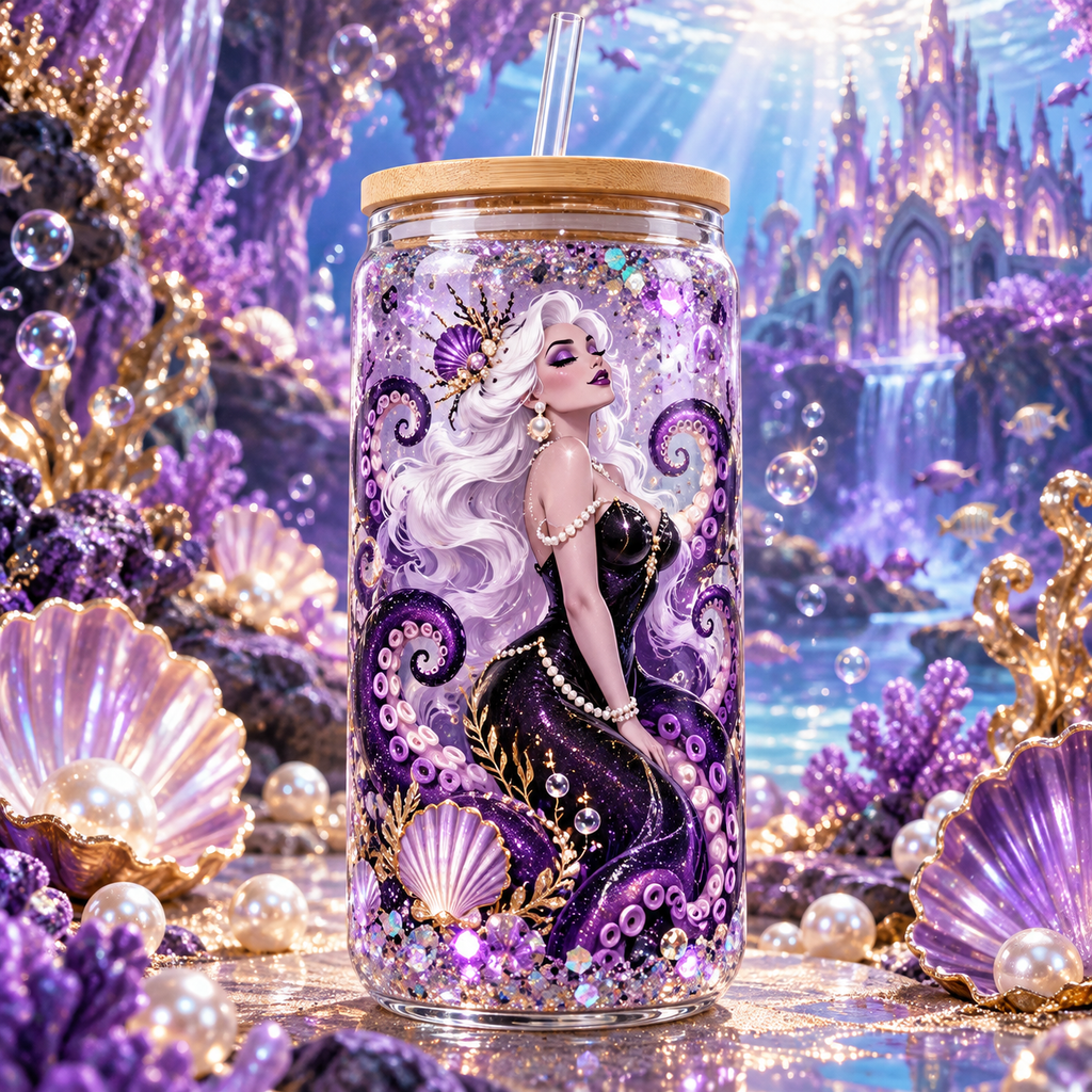 Magia del Océano Púrpura para Snowglobe 16 oz (Úrsula)