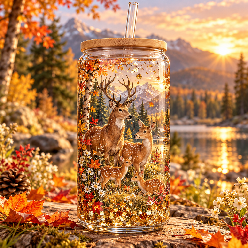Majestad del Bosque para Snowglobe 16 oz (Venado)