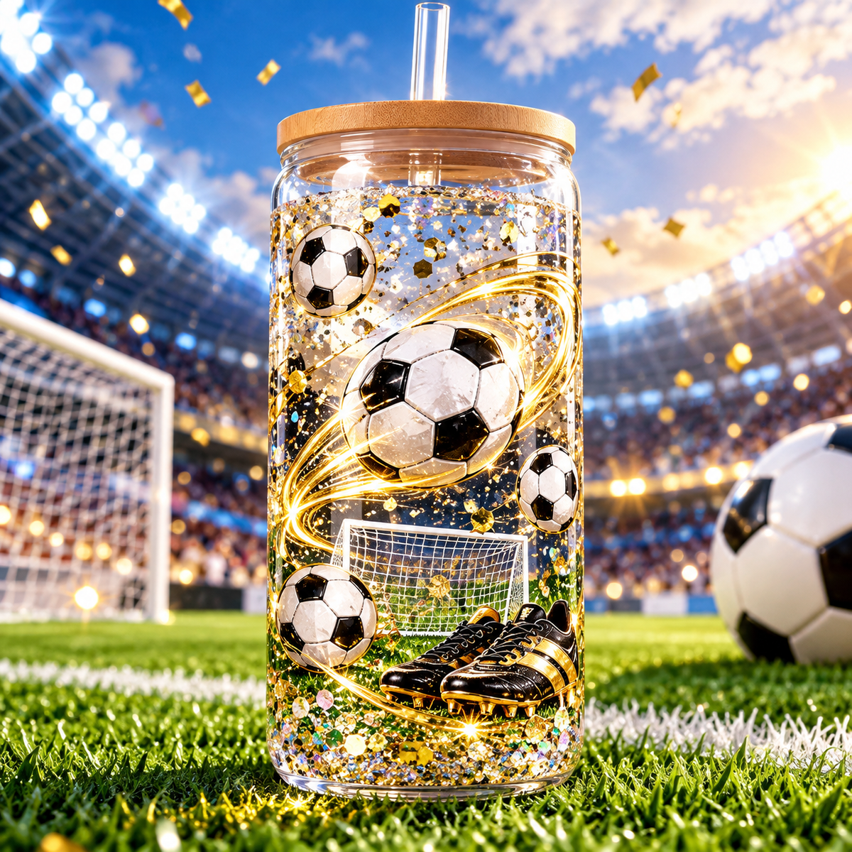 Pasión por el Fútbol para Snowglobe 16 oz (Fútbol)