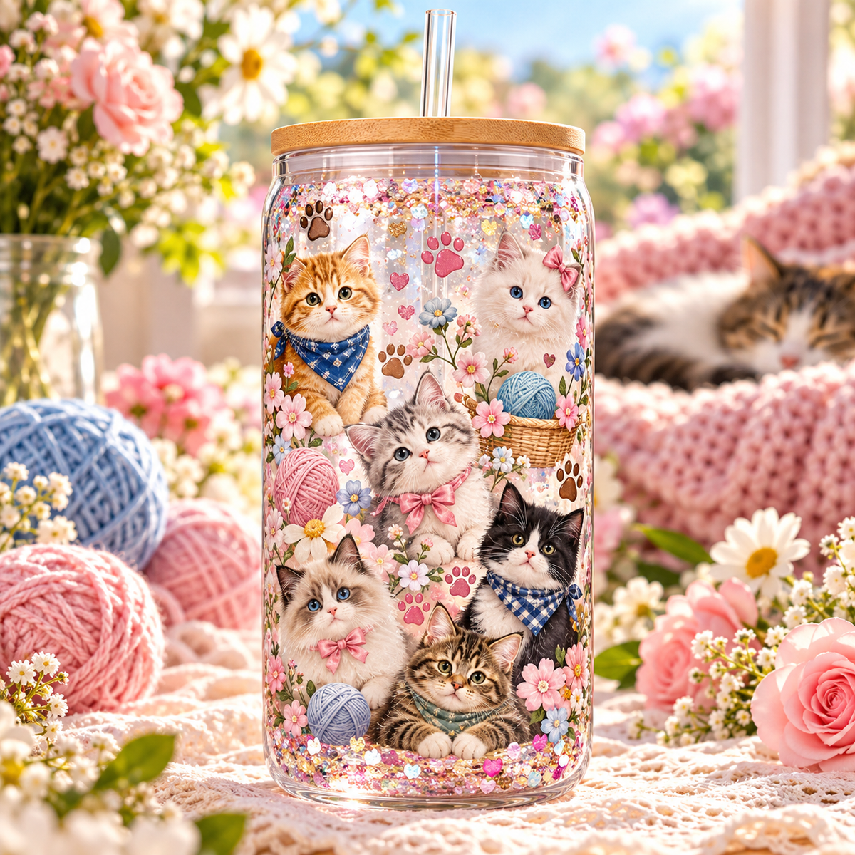 Dulces Gatitos para Snowglobe 16 oz (Gato)
