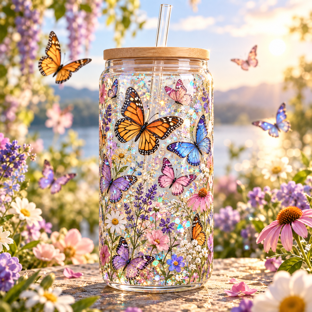 Alas de Colores para Snowglobe 16 oz (Mariposa)