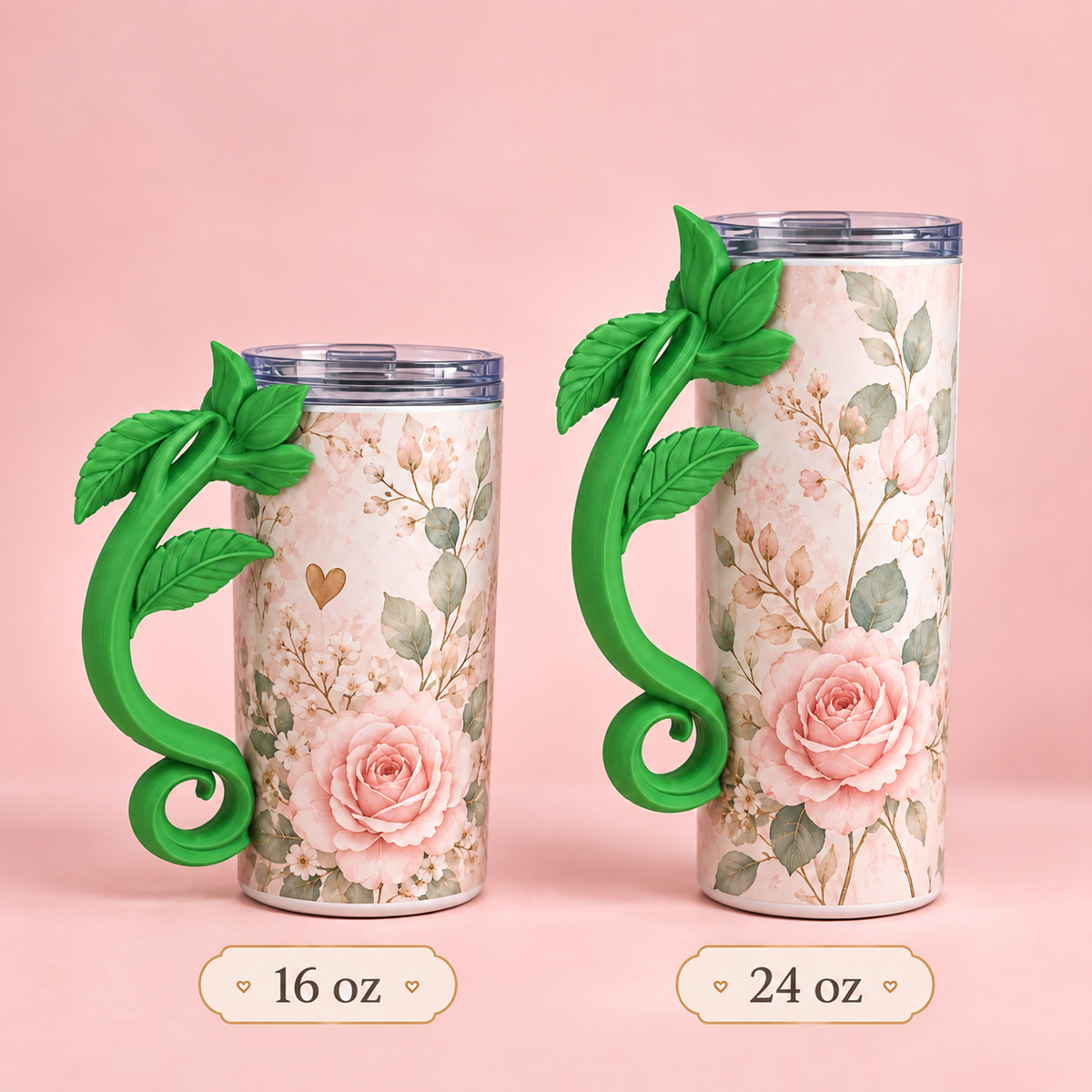 Asa de tallo 3D para vaso